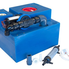Wastewater tank with diaphragm pump