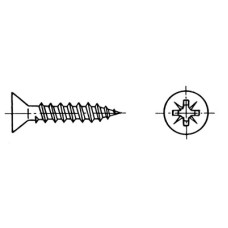 Chipboard Screw, Countersunk Recessed-head, Inox 316