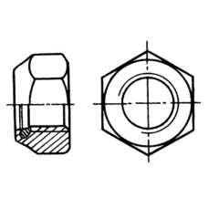 Hexagon Nut, Self-locking, Inox 316, DIN 985/ISO 10511