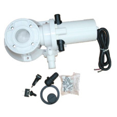 Plastic base for electric toilets with spare parts