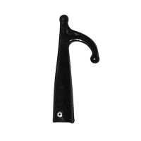 Female Hook with Single End, Plastic, Ø 30mm, Black