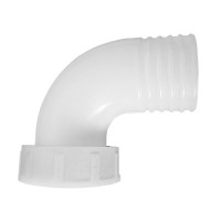 Thru-Hull 90º, Female Connector, White