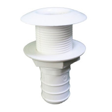 Thru-Hull Easy Mount Threaded with Hose Barb