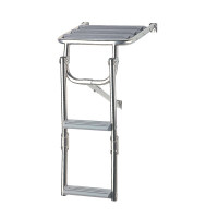 Platform Ladder, Inox 316, with 2 Plastic Steps