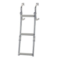 Foldable Ladder for Narrow Transom, 2+1 Steps Inox 316