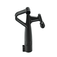 Female Hook with Single End, Plastic, Ø25mm, Black