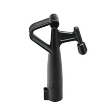 Female Hook with Single End, Plastic, Ø25mm, Black