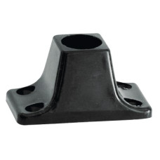 Rectangular Socket, for Tube Ø22mm, Plastic, Black