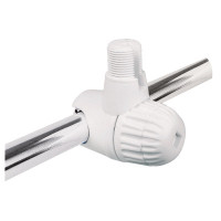 Antenna Bracket for Rail Ø18-27mm, Plastic, White