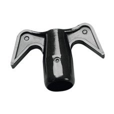 Double Hook with Thread Ø30mm, Plastic, Black