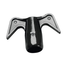 Double Hook with Thread Ø30mm, Plastic, Black