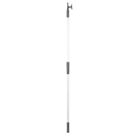 Telescοpic Hook with Double End, White Aluminium, Grey 118-196 cm