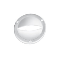 Ventilation Clam Shell Cover, Round, Ø87mm, PA, White