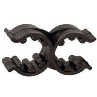 Adjustable Double Support Clip, Plastic, Black