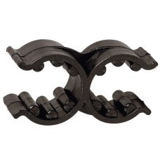 Adjustable Double Support Clip, Plastic, Black