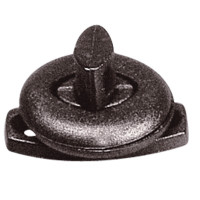 Twist Stud & Clinch Plate, Ø29mm, 35x17mm, Black