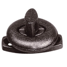Twist Stud & Clinch Plate, Ø29mm, 35x17mm, Black