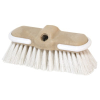 Boat Scrub Brush Flow Thru, Hard Bristle, White