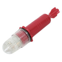 Flashing LED White Light with Photocell, 1 Battery Size D, Torpedo 8