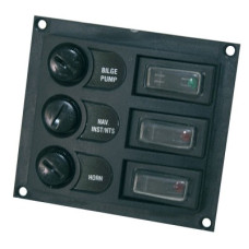Switch Panel Base, with Switch & Fuse, Black