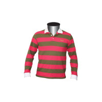 Long-Sleeved Polo, Crewman, striped