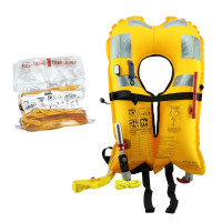 LALIZAS Inflatable Lifejacket, Vacuum Pack Delta, Auto, 150N,SOLAS/MED,Adult,w/LALIZAS Lifej.Light SOLAS/MED