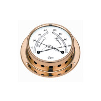 Thermo/Hydrometer Tempo, Brass, Ø70mm