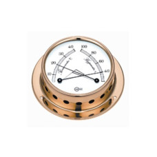 Thermo/Hydrometer Tempo, Brass, Ø70mm