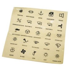 Self-adhesive Transparent Function Labels for 99726, 99728-30, Set of 25pcs