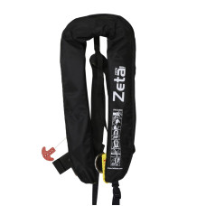 Zeta Inflatable Lifejacket, Auto, 290N, with D-ring & Crotch Strap, ISO, Adult, Black