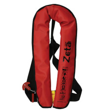 Zeta Work Vest, Auto, 290N, ISO, Adult, Red Durable PVC Fabric Cover