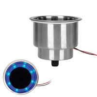 Can Holder, with Light , Inox 304, Internal Ø90mm, H:83mm