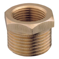 Straight Reducer, M-F, BSPT, Brass