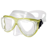 Silicone Mask, Dual Windows, with Tempered Glass, Junior, Yellow