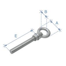 Eye Βolt, with Nut & Washer, Inox 316