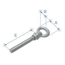 Eye Βolt, with Nut & Washer, Inox 316