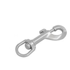 Bolt Snap with Swivel End, Inox 316