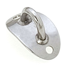 Eye plate on orizontal curved base, Diam. ring 5mm