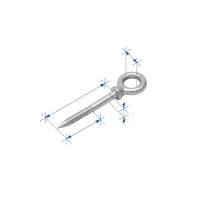 Eye Woodescrew, Inox 316