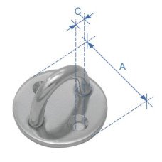 Round Pad, Hook Type, AISI 304