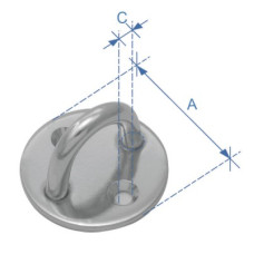 Round Pad, Hook Type, AISI 304