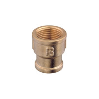 Straight Reducing Coupling, F-F, BSPP, Brass