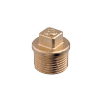 Male Plug, BSPT, Brass