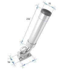 Rod Holder, Deck Type, Inox 316