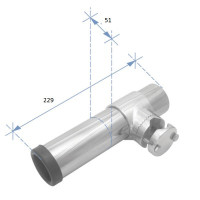 Fishing Rod Holder, Rail mounted, Inox 304