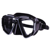 2 Window Black Silicone Mask with Τempered Glass