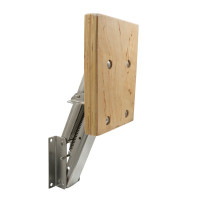 Outboard Bracket, Adjustable, with Wooden Pad, Inox 316, for Engines up to 20kg/8HP