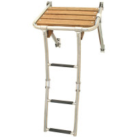Wooden Platform with Folding Inox 316 Ladder