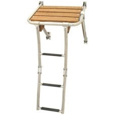 Wooden Platform with Folding Inox 316 Ladder