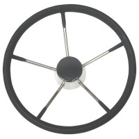 Steering Wheel, Inox, with Black Foam